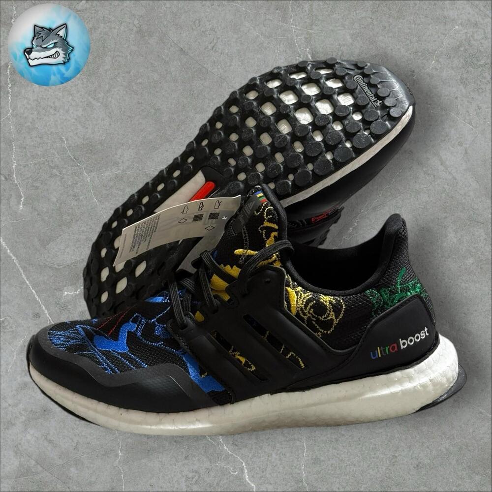 Adidas Ultraboost DNA X Disney Goofy Black Blue Primeknit Shoes Women 5.5 FX0227